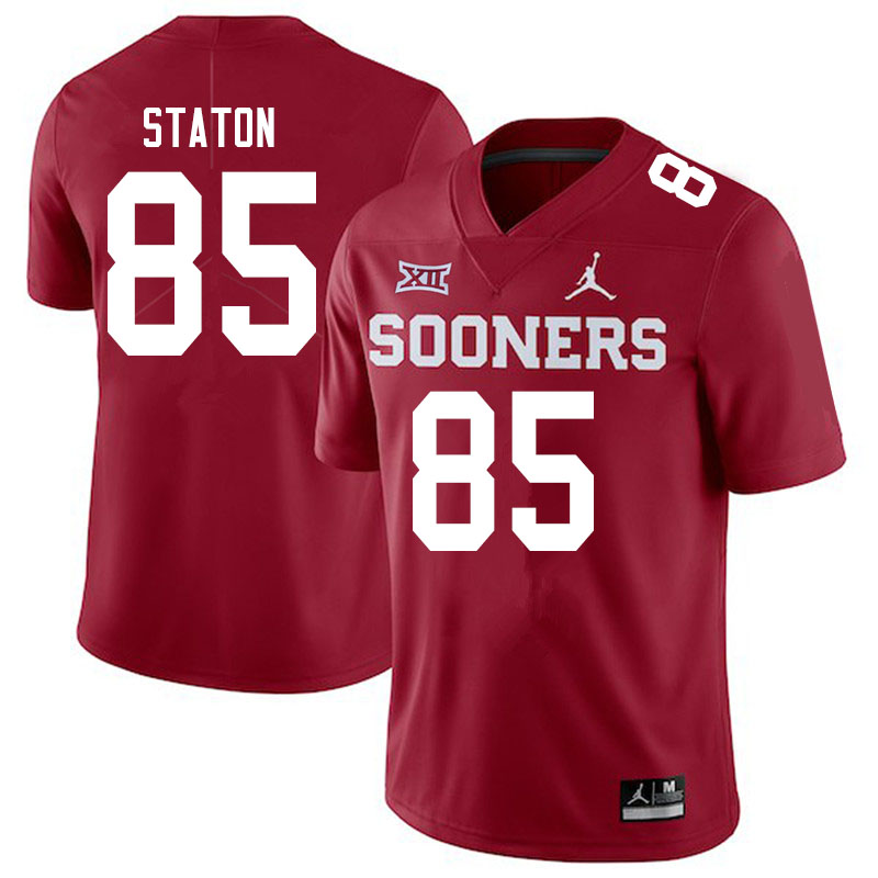 Oklahoma Sooners #85 Devin Staton Jordan Brand College Football Jerseys Sale-Crimson
